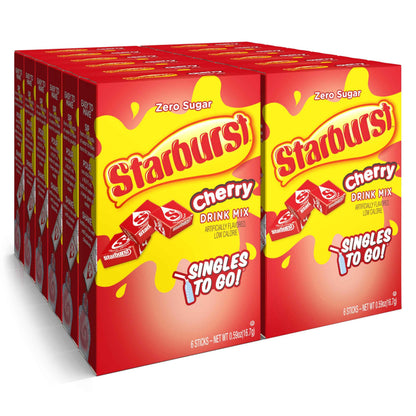 Starburst Singles To Go Powdered Drink Mix & Just Add Water -12 Boxes with 6 Packets Each 72 Total Servings (Sugar Free), 7.08 Oz