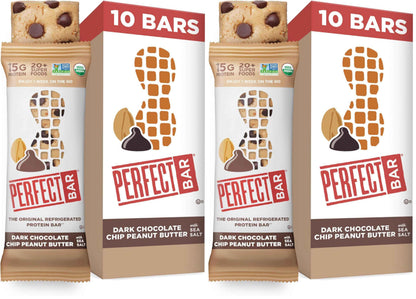 Perfect Bar Protein Bars, Gluten Free, Made with Organic Honey, Cookie Dough Texture, Refrigerated