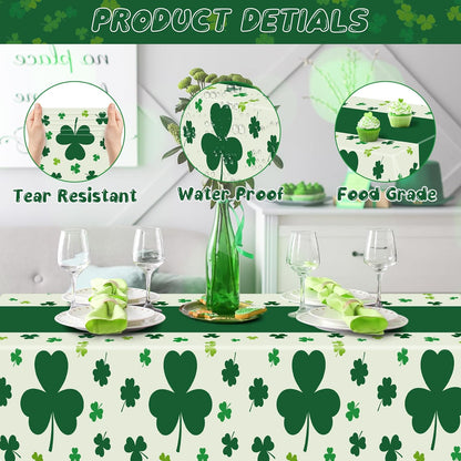 QZYL_3_Pack_St_Patricks_Day_Decorations,_108"_X_54"_St_Patricks_Day_Tablecloth,_Disposable_Plastic_Shamrock_Green_Tablecloths_Grass_Table_Cover,_Irish_Holiday_Table_Cloth_for_Shamrock_Party_Supplies