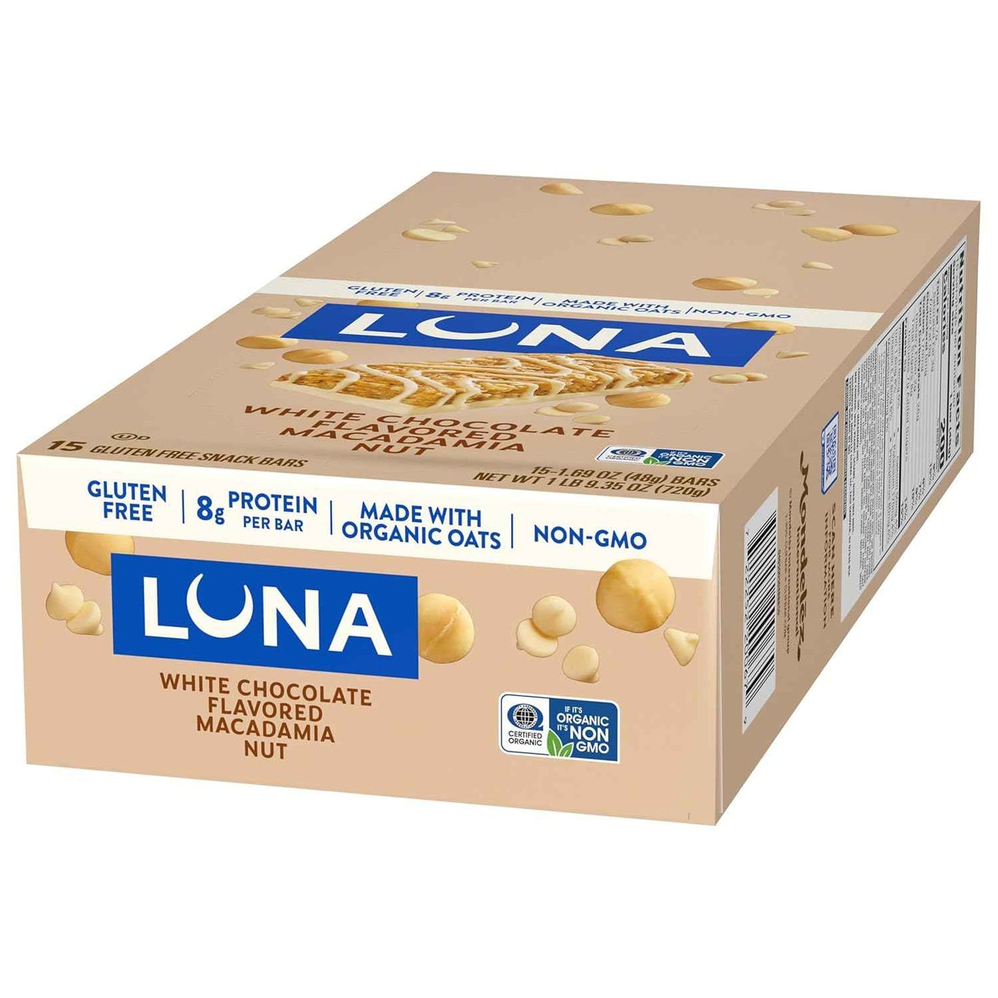 Clif, Bar Luna White Chocolate Macadamia 15 Count, 25.35 Ounce