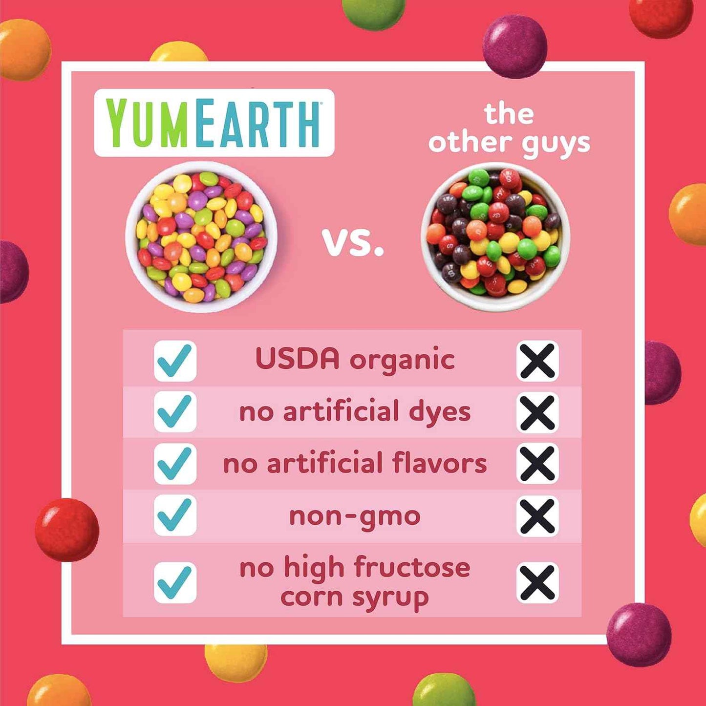 YumEarth Organic Giggles Chewy Candy – Allergy Friendly, No Artificial Dyes, Non GMO, Gluten Free, Fruit Flavored, Vegan Candy Snacks 0.5 oz