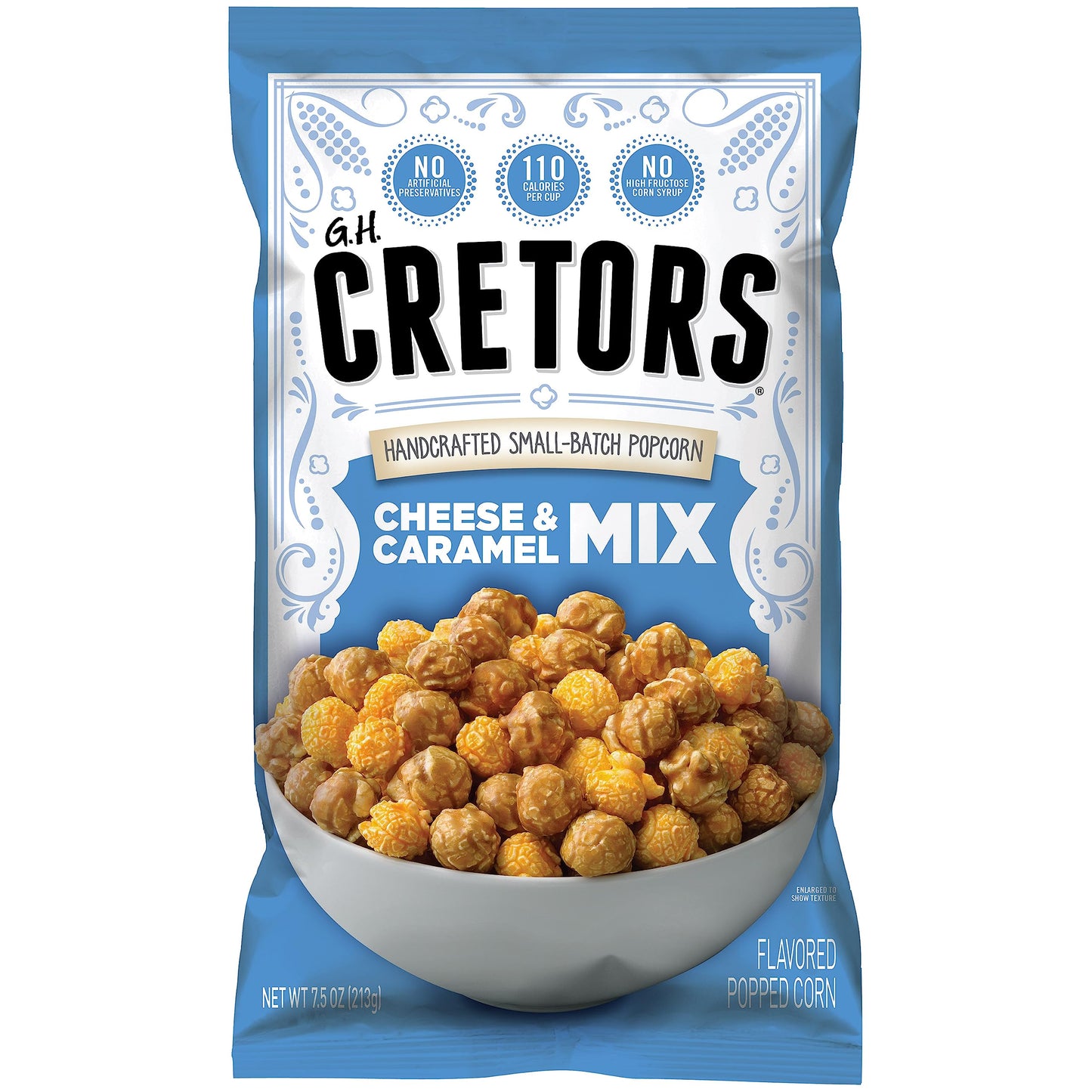 G.H. Cretors’ Gourmet Caramel Corn Popcorn – Irresistible Cheese &amp;amp; Rich Caramel Flavor in Convenient Individual Bags, 7.5 Oz (6 Pack)