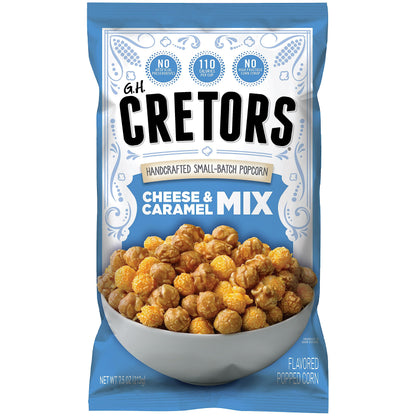 G.H. Cretors’ Gourmet Caramel Corn Popcorn – Irresistible Cheese &amp;amp; Rich Caramel Flavor in Convenient Individual Bags, 7.5 Oz (6 Pack)