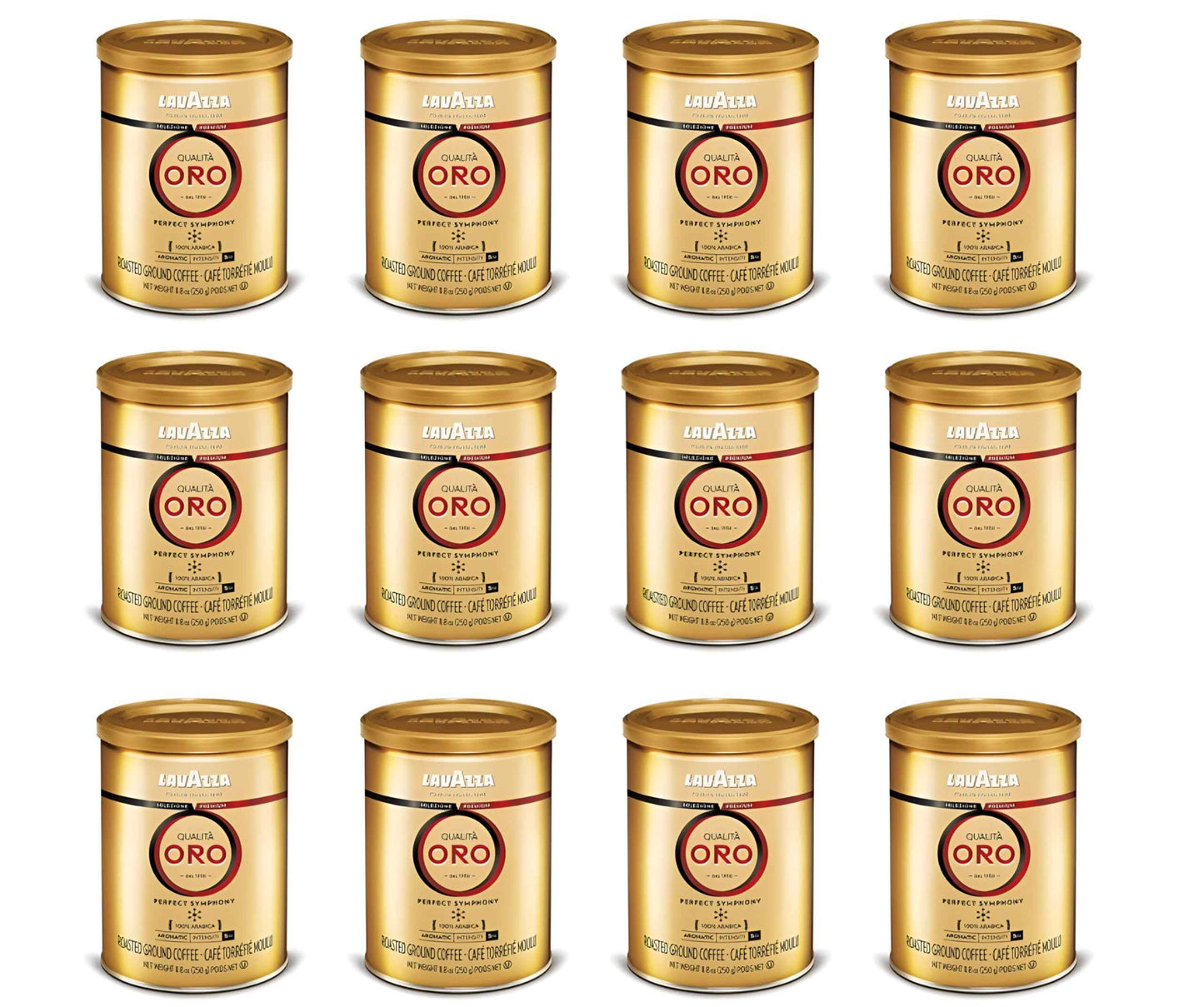 Lavazza Qualità Oro Ground Coffee, Medium Roast, 100% Arabica