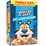 Kellogg's Frosted Flakes 25% Less Sugar Breakfast Cereal, Family Size