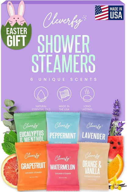 Cleverfy Shower Steamers Aromatherapy - Easter Basket Stuffers for Teens and Adults - Easter Gifts for Women and Men, Girls and Boys