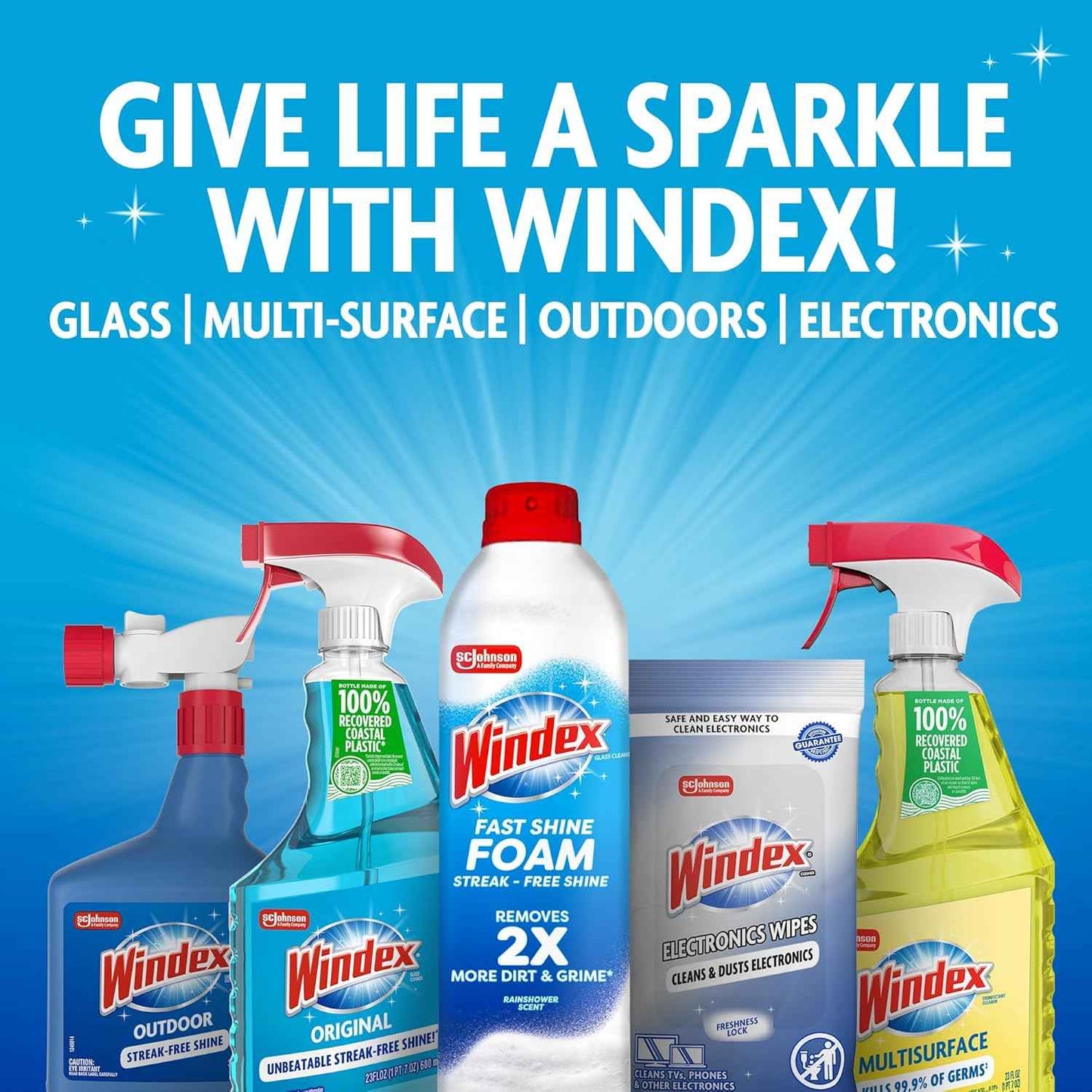 Windex Outdoor Window and Glass Cleaner for Hose Ammonia Free, Concentrated Formula for Deep Outdoor Clean, Patio Cleaner, Compatible With All Hoses, 32 Fl Oz