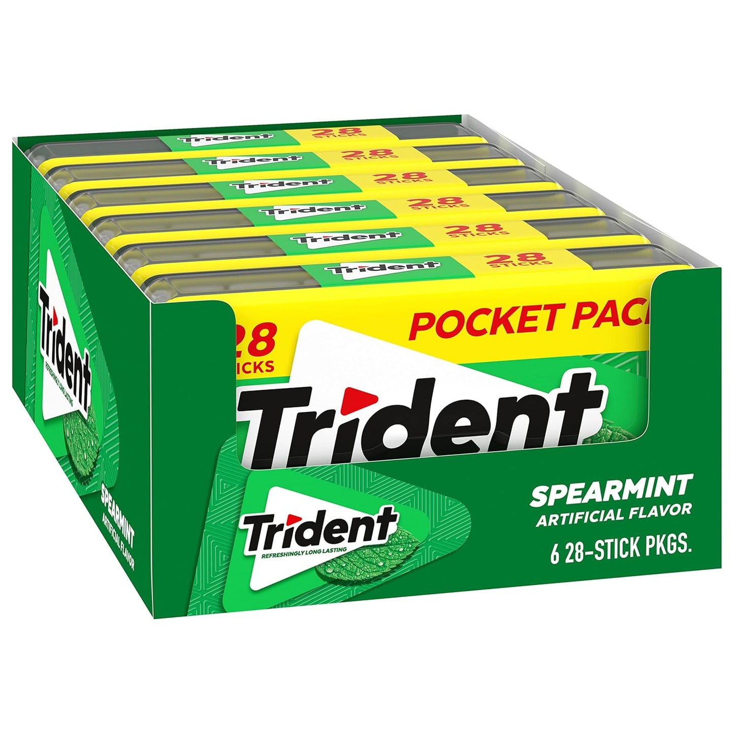 Trident_Spearmint_Sugar-Free_Chewing_Gum,_6_Pocket_Packs_of_28_Pieces_(168_Total_Pieces)