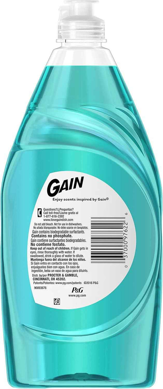 Gain Ultra Bleach Alternative Dishwashing Liquid Dish Soap, Honey Berry Hula, 21.6 fl oz