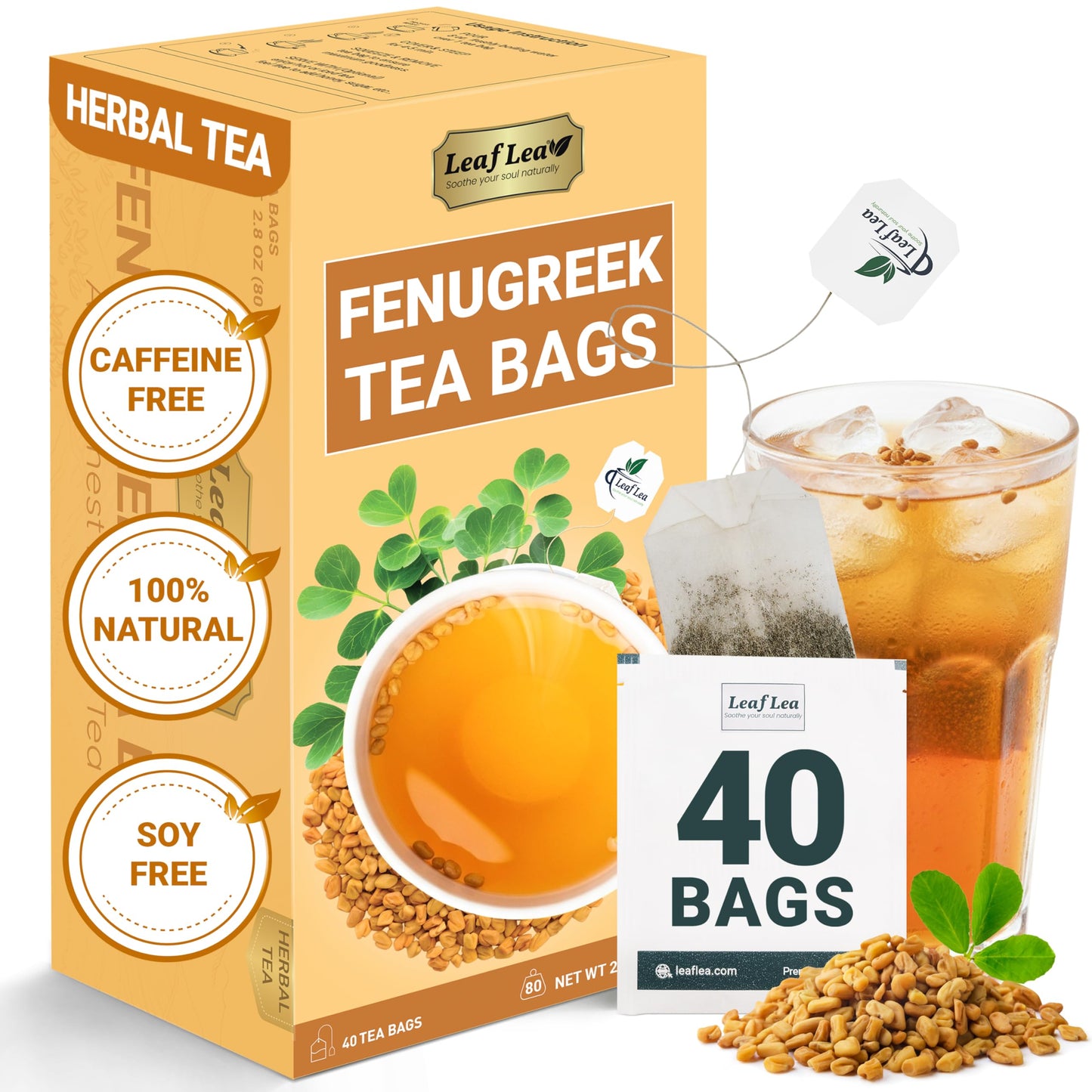 Fenugreek Seed Tea - 40 Tea Bags (Pack of 1)