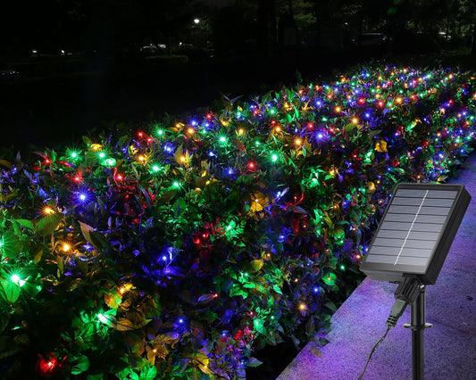 iBaycon_4ft_×_6ft_Solar_Net_Mesh_Lights,_Solar_Powered_Christmas_Net_Light_Outdoor_Waterproof,_8_Modes_Bush_Netting_Lights_for_Xmas_Trees,_Party,_Garden,_Outdoor_Decorations_(Multicolor,_1PACK)
