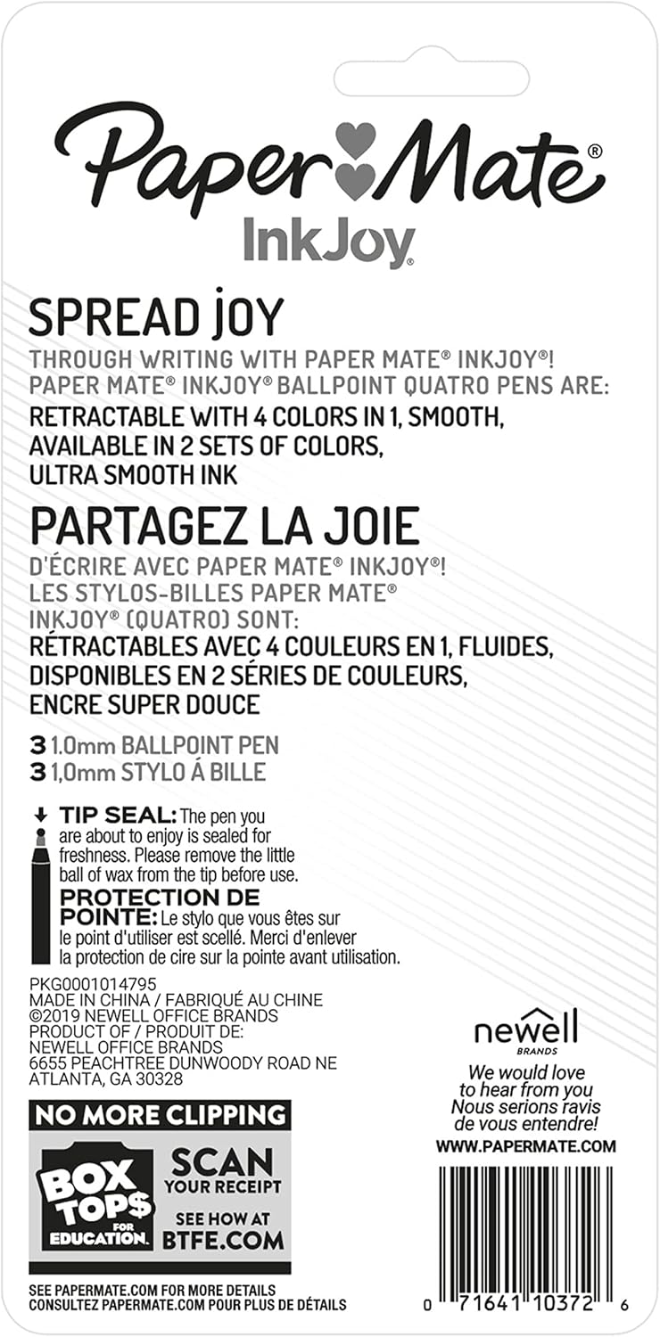 Paper_Mate_InkJoy_Quatro_Retractable_Ballpoint_Pens,_4_Colors_in_1_Pen,_Medium_Point_(1.0mm),_3_Count_-_Convenient,_Note-Taking,_Comfortable_Grip,_Ultra_Smooth_Ink