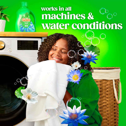 Gain Liquid Laundry Detergent with Odor Defense, Waterfall Delight Scent, Laundry Soap For HE Washing Machines