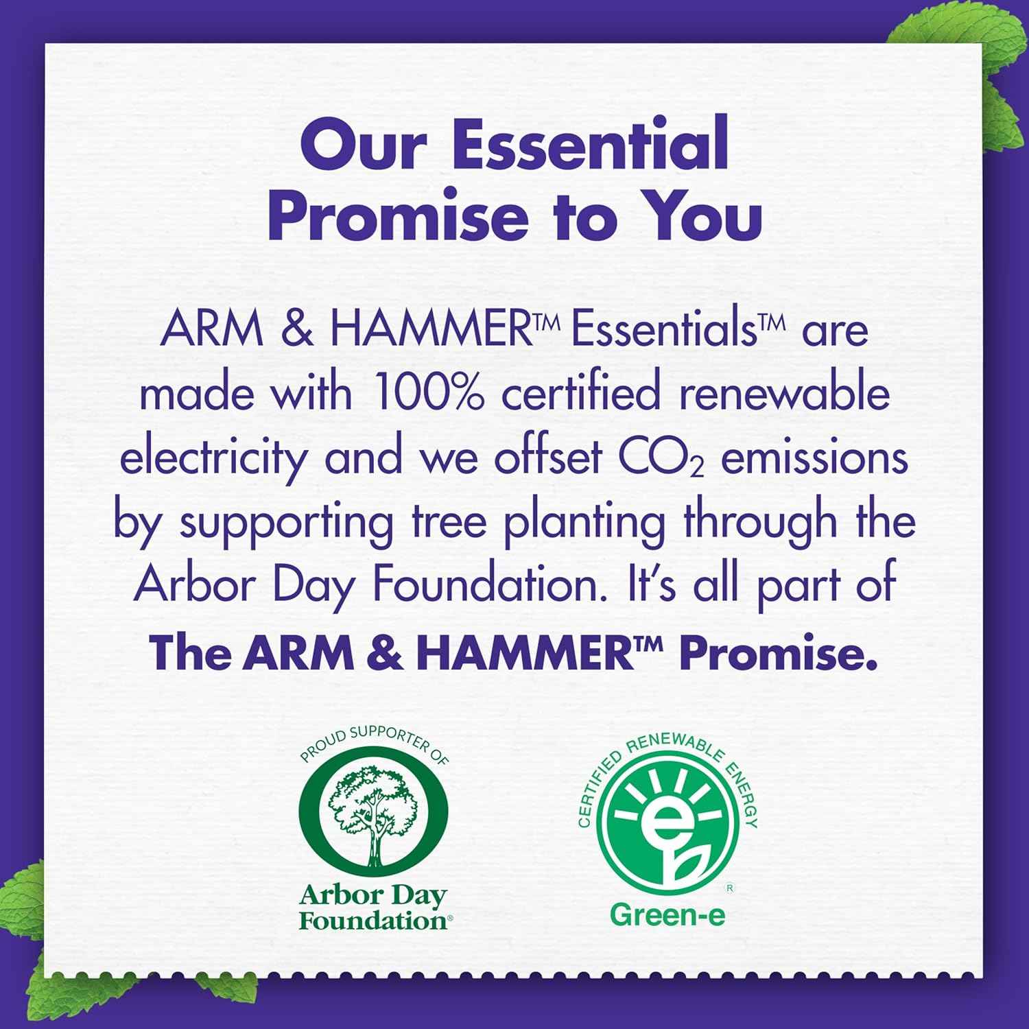 ARM & HAMMER Essentials Whiten & Strengthen Fluoride Toothpaste-4 Pack of 4.3oz Tubes, Fresh Mint- 100% Natural Baking Soda- Fluoride Toothpaste