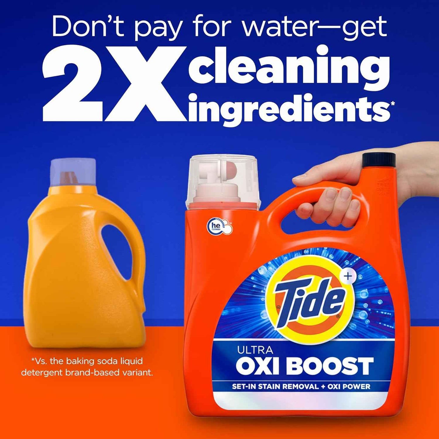 Tide Ultra Oxi Boost Liquid Laundry Detergent, Advanced Stain Remover with Extra Oxi Power