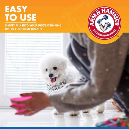 Arm & Hammer Clinical Care Dental Rinse for Adult Dogs, Odorless Flavorless Water Additive for Daily Plaque, Tartar, and Bad Breath Control, Baking Soda Enhanced Formula, 16 Fl Oz