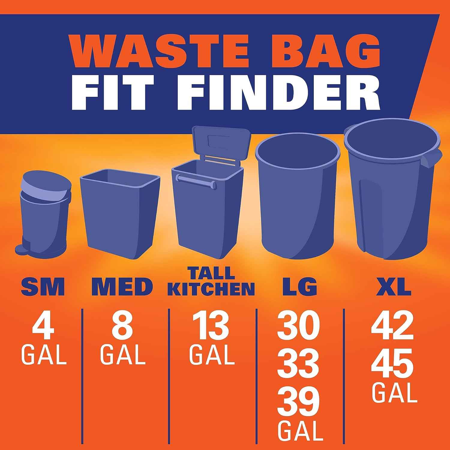 Hefty Clear Trash Bags, Clear, 30 Gallon