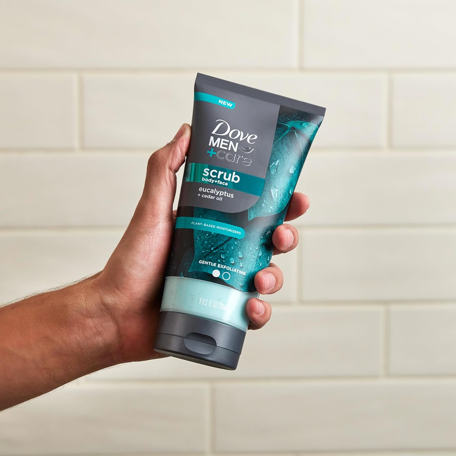 DOVE_MEN_+_CARE_Body_and_Face_Scrub_Eucalyptus_Deeply_Exfoliates_for_Hydrated_&_Nourished_Skin_100%_Gentle_Cleanser,_No_Sulfate_Cleansers_or_Parabens_9_oz