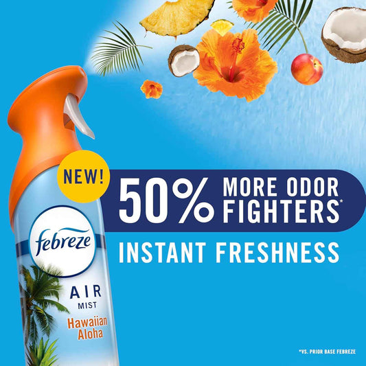 Febreze Air Mist, Air Freshener, Odor Fighting Room Spray, Deodorizer for Home Bathroom Kitchen Office Apartment, Soothe & Restore, Refresh & Energize, Romance & Desire Variety Pack