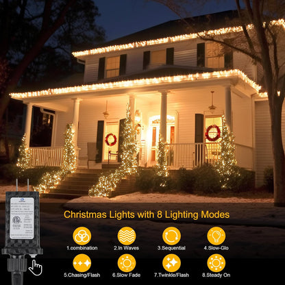 70FT_200LED_Christmas_String_Lights_Plug_in,_Outdoor_Indoor_Connectable_Twinkle_Fairy_Lights_with_Timer_and_8_Modes,_Christmas_Tree_Lights_for_Garden_Party_Wedding_Christmas_Decoration,_Warm_White