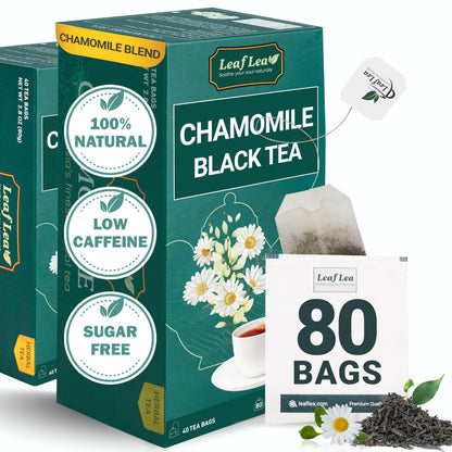 Chamomile + Black Tea - 80 Tea Bags (Pack of 2)