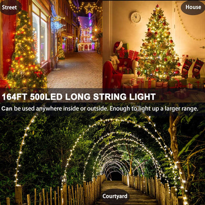 Decute_164FT_500LED_Christmas_Fairy_String_Lights_Dimmable_with_Remote_Control_Copper_Wire_Starry_Lights_with_UL_Cerficated_Decorative_for_Party_Wedding_Bedroom_Christmas_Tree_Warm_White