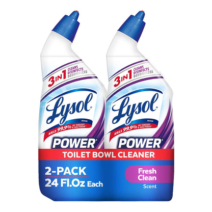 Lysol Toilet Bowl Cleaner, Max Strength Bathroom Cleaning Supplies, Toilet Bowl Cleaner Clinging Gel, Home Essential, Instant Stain Removal, Disinfecting and Deodorizing