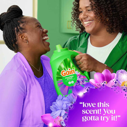 Gain Liquid Laundry Detergent with Odor Defense, Moonlight Breeze Scent, Laundry Soap For HE Washing Machines