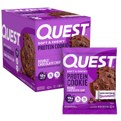 Quest Nutrition Protein Cookie, 15g Protein, 1g Sugar, 2g Net Carbs, Keto Friendly, High Protein, Low Carb; 12 Count