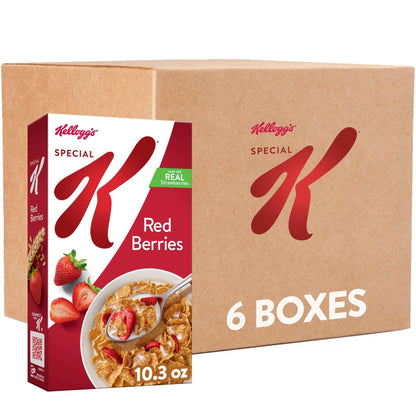 Kellogg's Special K Breakfast Cereal, Family Breakfast, Fiber Cereal, Family Size, Red Berries