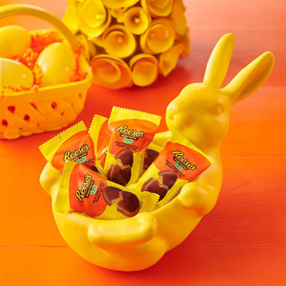 REESE'S Milk Chocolate Snack Size Peanut Butter Eggs, Easter Basket Easter Candy Bag, 15 oz