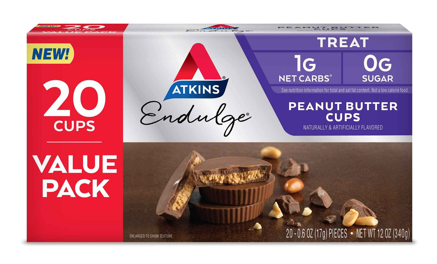 Atkins Endulge Cups, Dessert Favorite, Low Carb, 0g Sugar, 20 Count