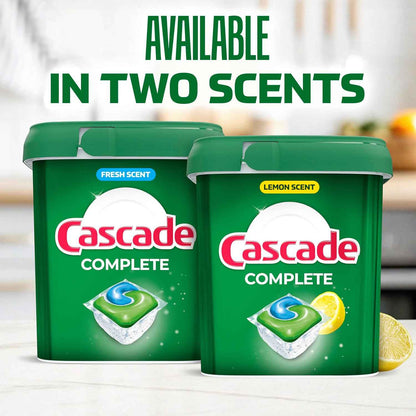 Cascade Complete Dishwasher Pods - Fresh Scent ActionPacs, Dishwasher Detergent, Dishwasher Soap, Detergent Pods