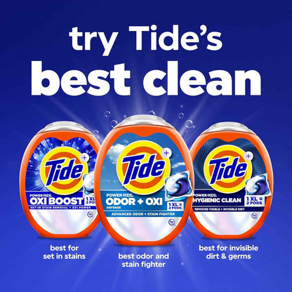 Tide Odor Defense + Oxi Laundry Detergent Pacs, Original Scent, Advanced Odor + Stain Fighter