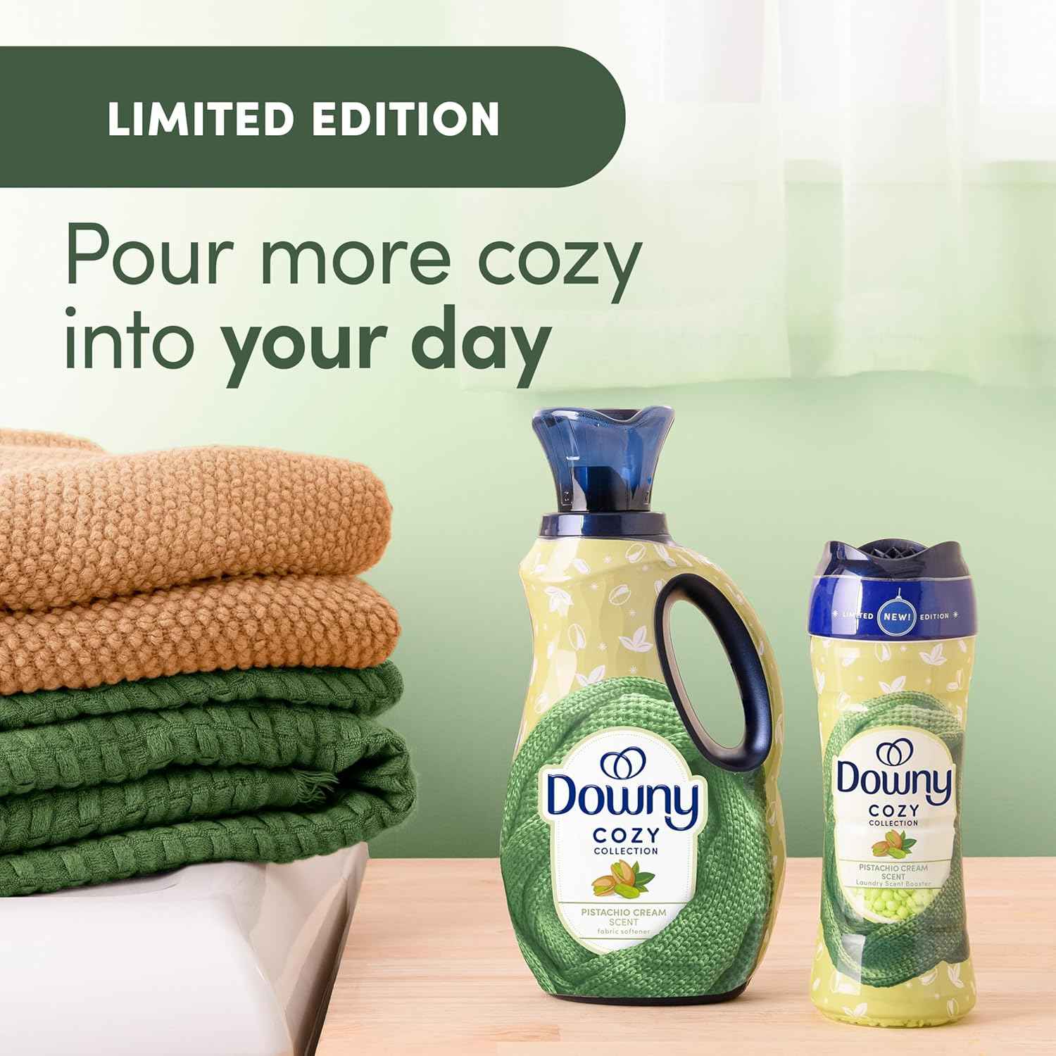 Downy Cozy Collection In-Wash Laundry Scent Booster Beads, Limited Edition Laundry Beads