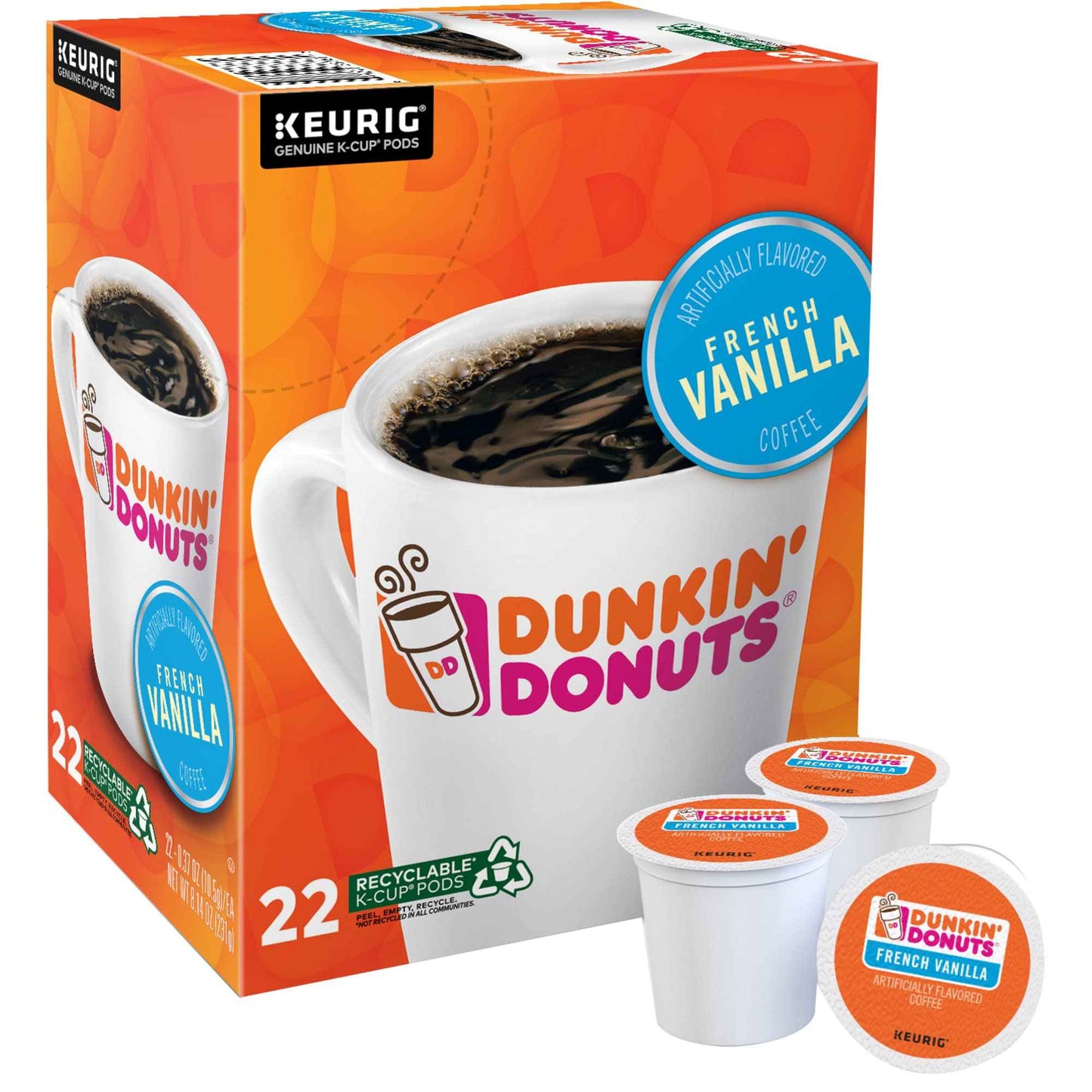 Dunkin' French Vanilla Flavored Coffee, Keurig K-Cup Pods