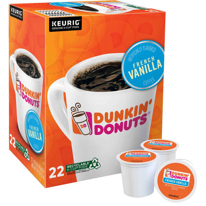 Dunkin' French Vanilla Flavored Coffee, Keurig K-Cup Pods