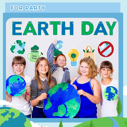Epakh Earth Day Decorations Happy Earth Day Banner Garland Kit for School Classroom & Home Environmental Events Favors for Travel Theme Environmental Party