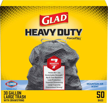 Glad ForceFlex Heavy Duty Trash Bags With Clorox