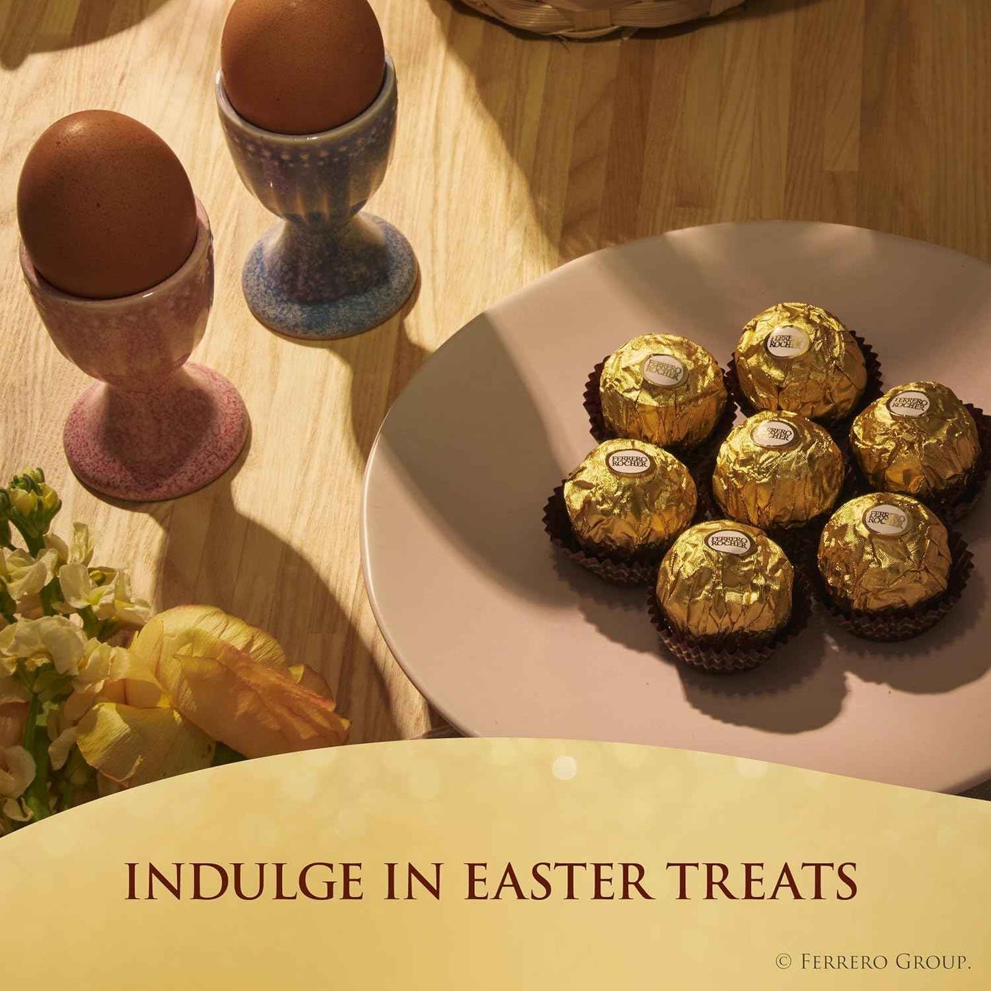 Ferrero Rocher, 13 Count, Premium Gourmet Milk Chocolate Hazelnut, Individually Wrapped Candy for Gifting in a Bunny-Shaped Box, Great Easter Gift, 5.7 oz