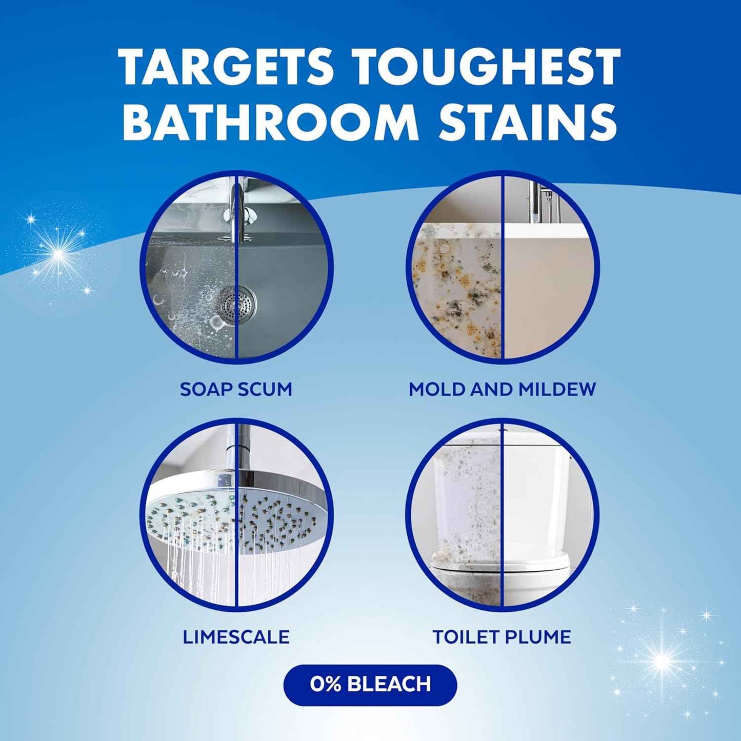 Lysol Bathroom Cleaner, Multipurpose Cleaner for Showers, Bathtubs, Sinks, Disinfectant Spray Kills 99.9% of Germs, Zero Bleach Cleaning Spray, 32 Oz.