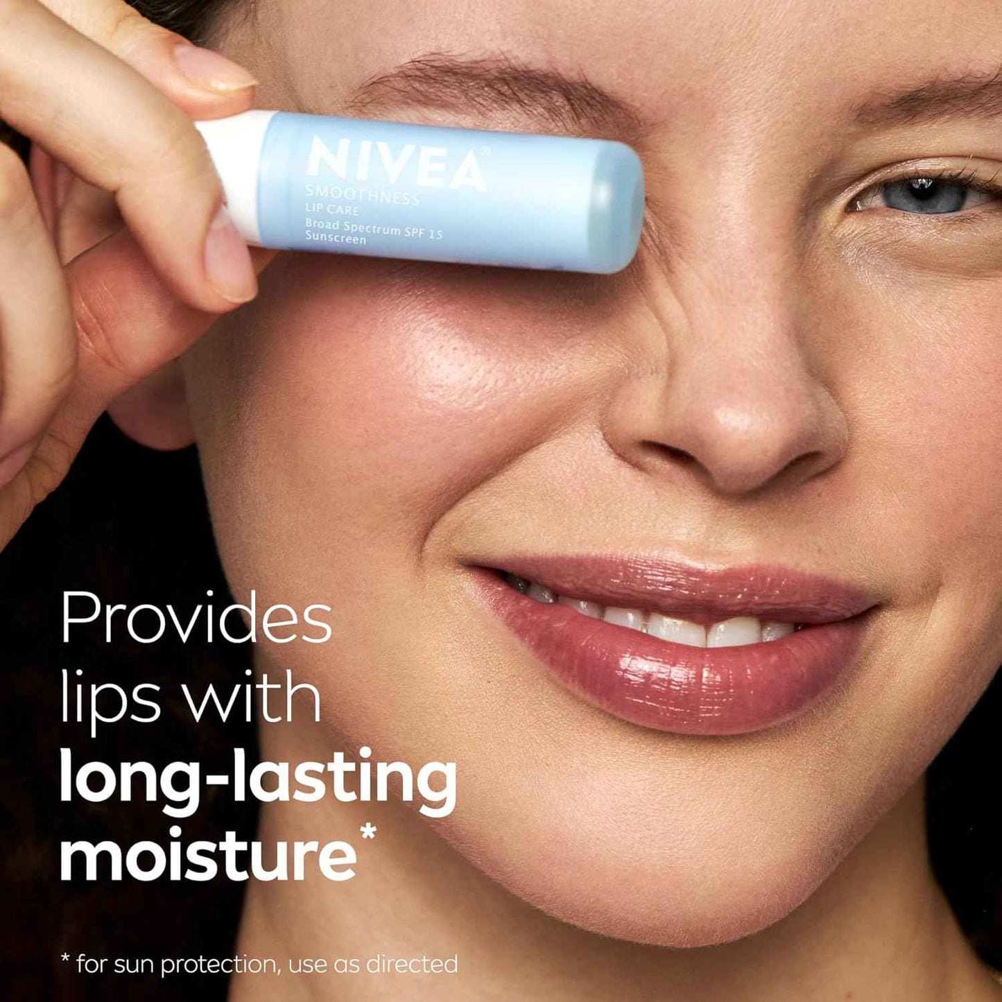 NIVEA Lip Care, Sunscreen Lip Balm with SPF 15 Broad Spectrum, Shea Butter, Nourishing Oils and Vitamin C & E, 3-in-1 Moisture, Repair and Sunscreen