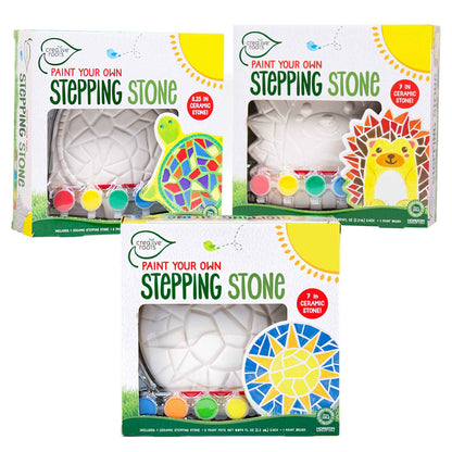 Creative Roots Paint Your Own Garden Stone, Craft Kits, Stepping Stones Kit for Kids, Ceramics to Paint, Ages 6+