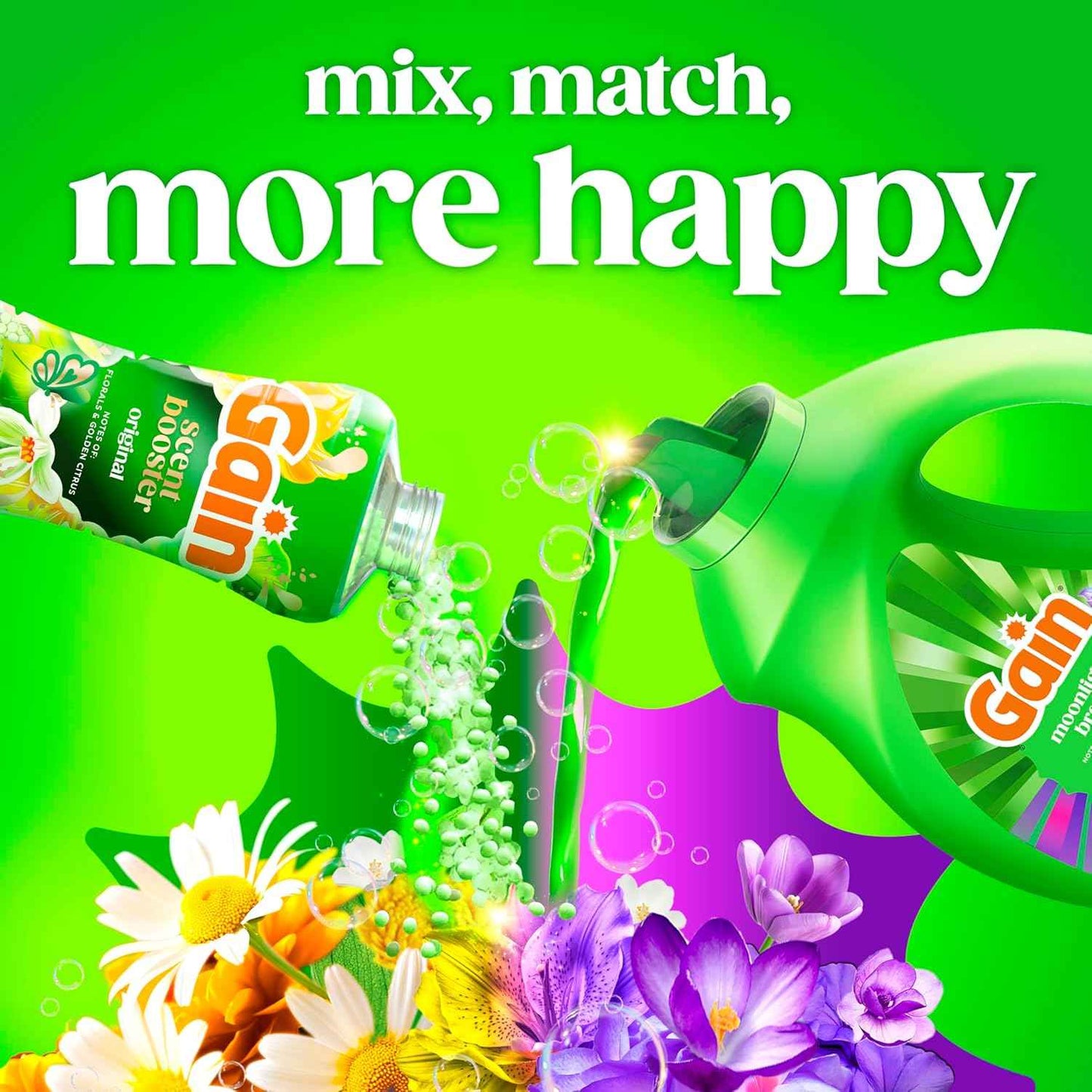 Gain Liquid Laundry Detergent with Odor Defense, Moonlight Breeze Scent, Laundry Soap For HE Washing Machines