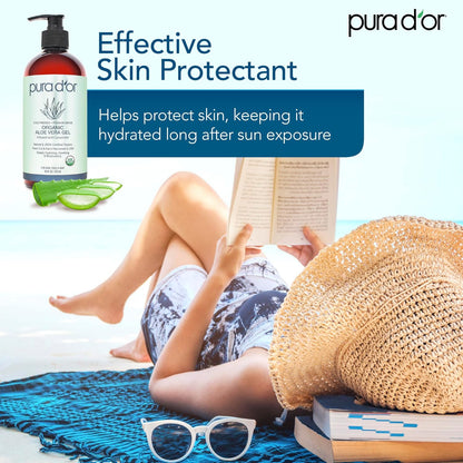 PURA_D'OR_16_Oz_ORGANIC_Aloe_Vera_Gel_-_Lavender_-_All_Natural_-_ZERO_Artificial_Preservatives_-_Deeply_Hydrating_&_Moisturizing_-_Sunburn,_Bug_Bites,_Rashes,_Small_Cuts,_Eczema_Relief_-_Skin_&_Hair