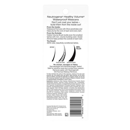 Neutrogena Lash-Plumping Waterproof Mascara, Volumizing and Conditioning Mascara with Olive Oil to Build Fuller Lashes, Clump-, Smudge- and Flake-Free