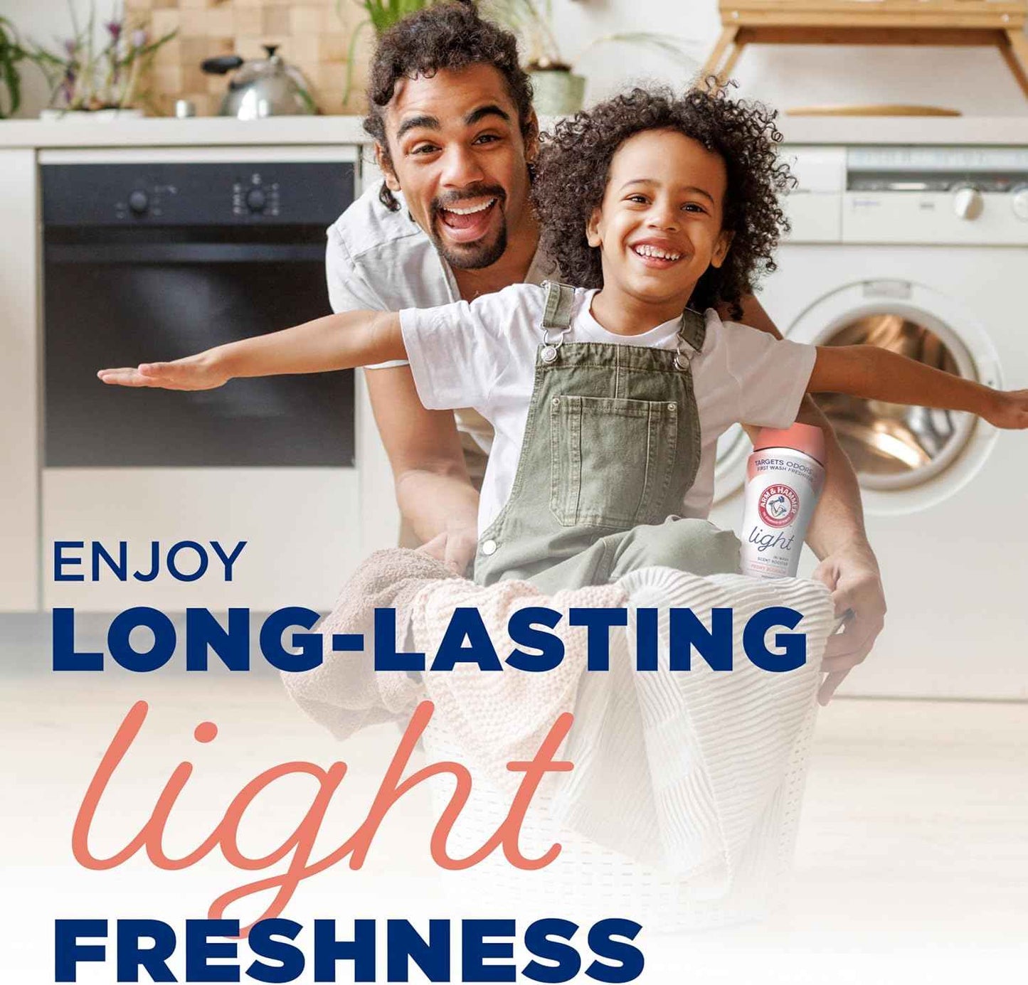 ARM & HAMMER Light In-Wash Scent Booster, No Heavy Perfumes, No Dyes, No Parabens, Peony Blossom Scent, 24 Oz