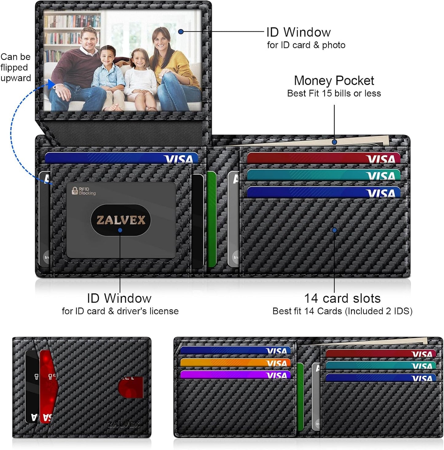 Wallet_for_Men_Slim_RFID_Blocking_Leather_Credit_Card_Holder_Wallet_for_14_Cards,_Bifold_Minimalist_Thin_Wallet_with_2_ID_Windows_&_Cash_Slot,_Front_Pockt_Carteras_Para_Hombres,_Birthday_Gifts_for_Men