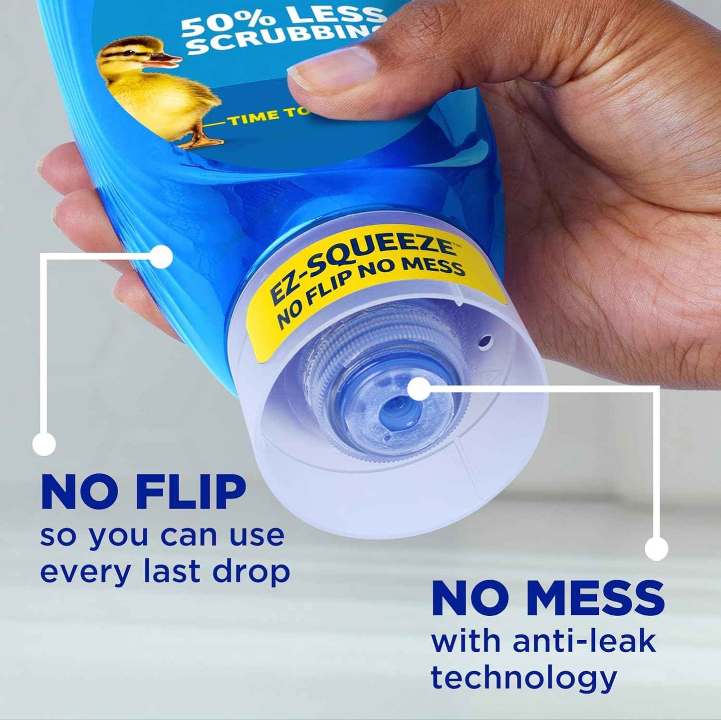 Dawn Ultra EZ-Squeeze Dish Soap Liquid, Dishwashing Liquid, Grease Removal, Upside Down Bottle, Original