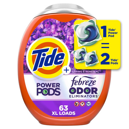Tide Power Pods with Febreze Laundry Detergent Pacs, All-Day Freshness